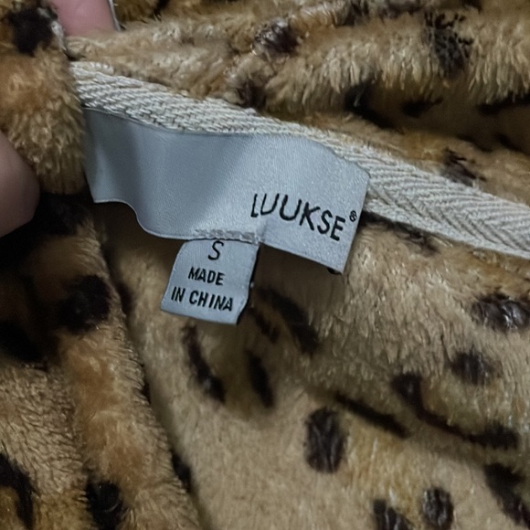 Luukse Soft Leopard Print Hoodie Comfy Sweatshirt Jacket with Hood Animal - Picture 2 of 3